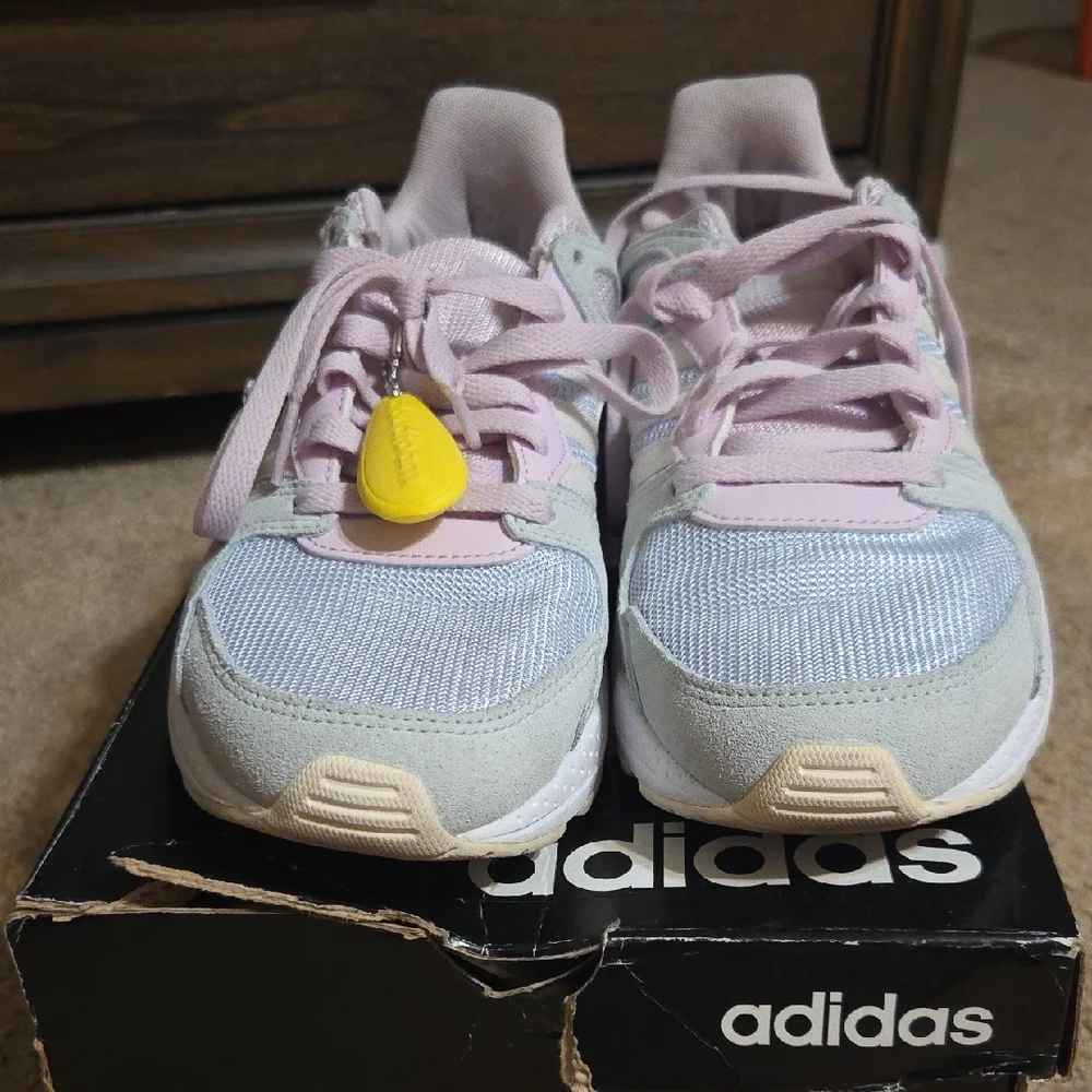 Adidas Pastel Pink and Gray Sneakers - Picture 2 of 4